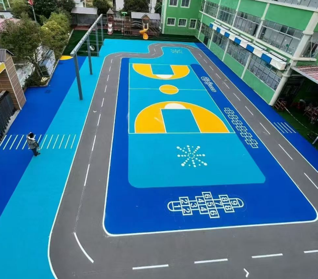 雅安市学校运动操场混合型塑胶跑道 - 厂家